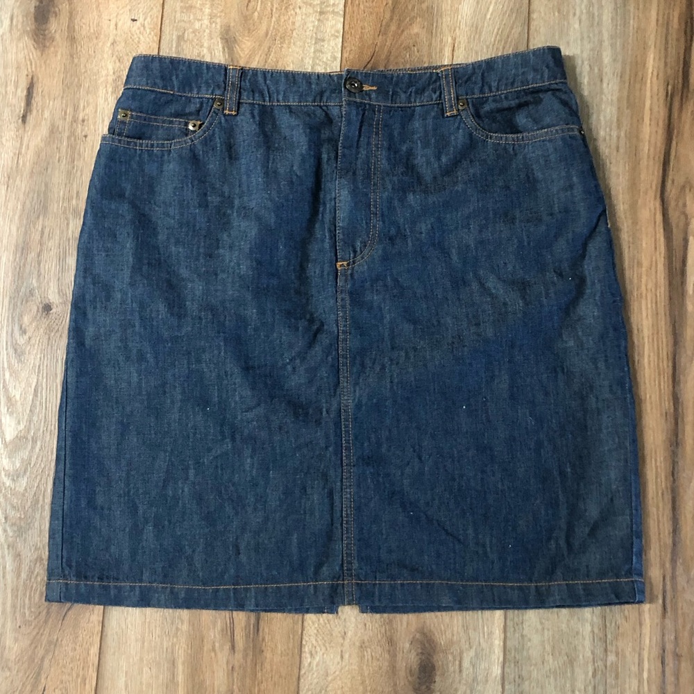 LL Bean jean skirt